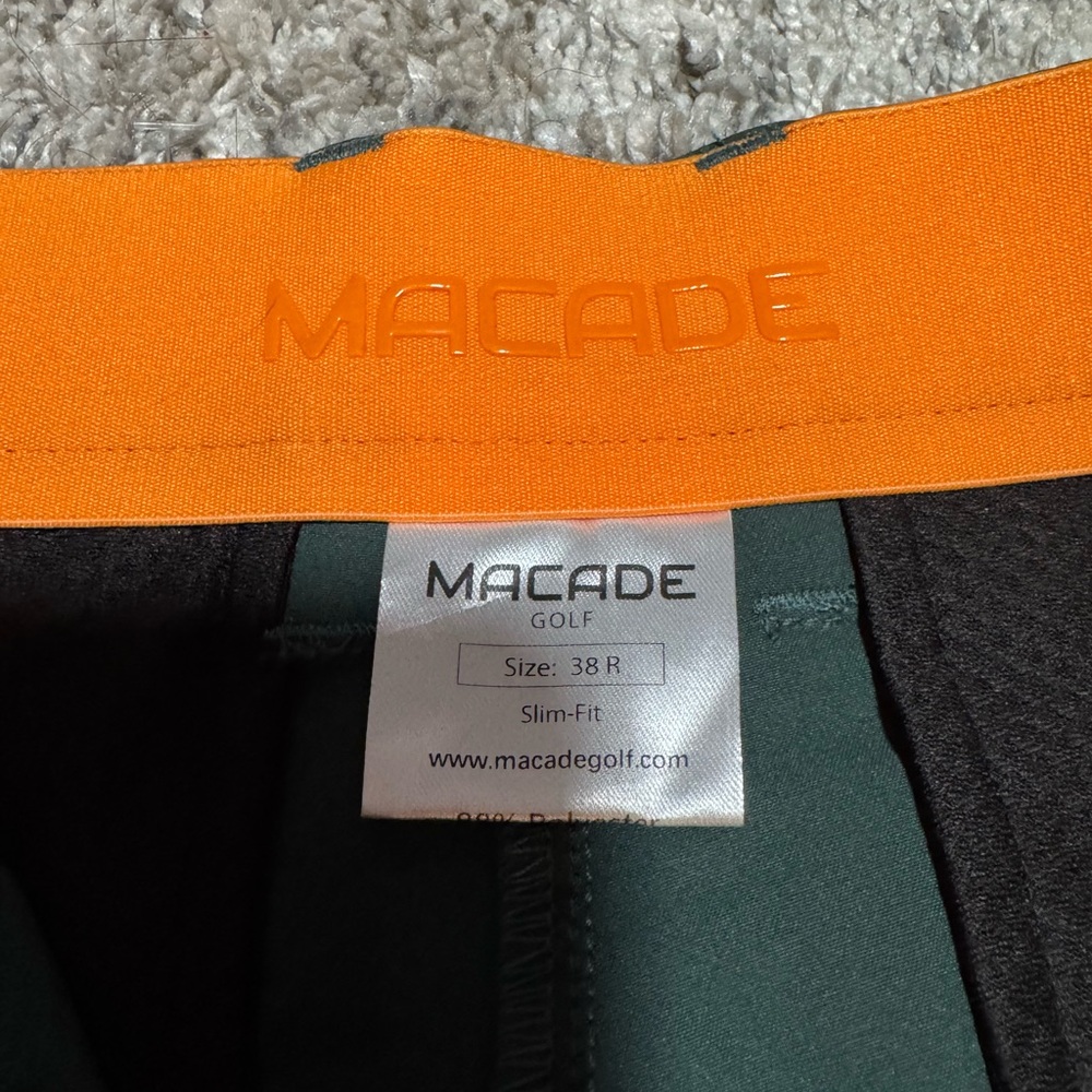 Macade Golf Dark Green Slim-Fit Pants - Picture 3 of 5